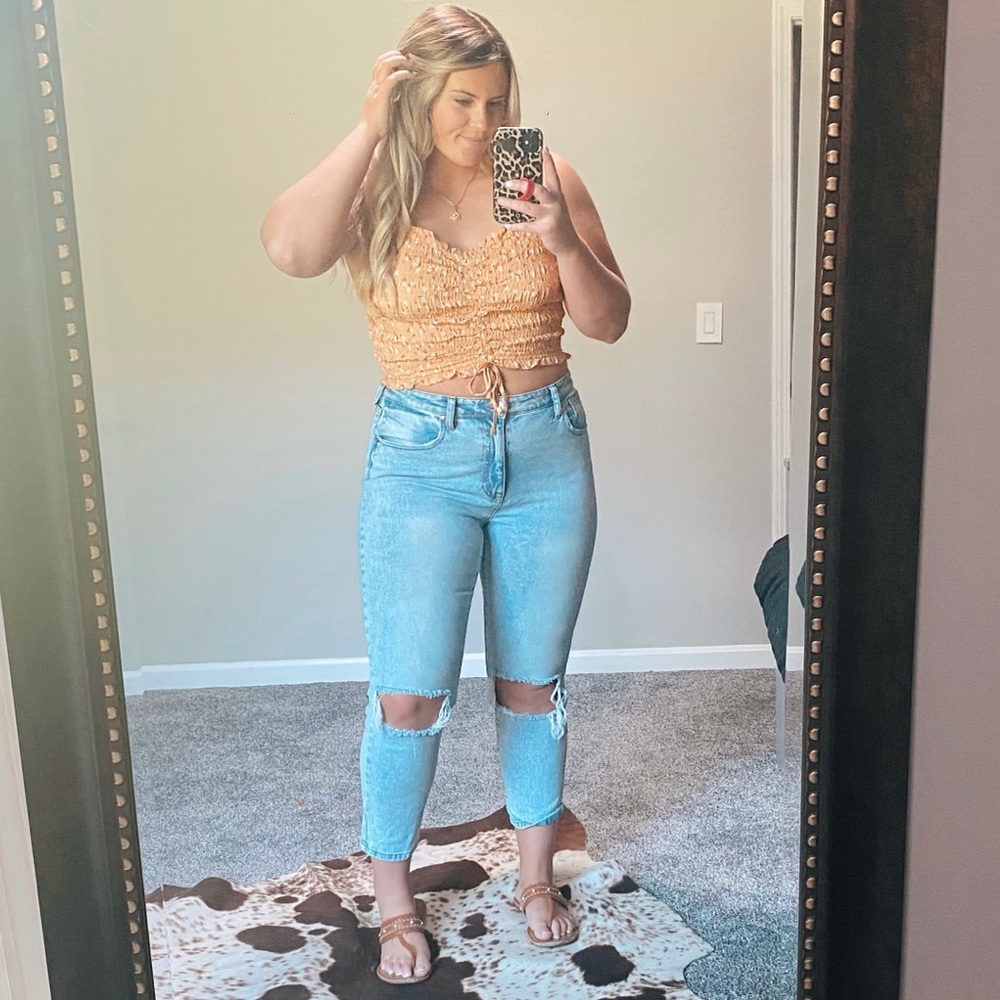 NWT Floral Crop Top